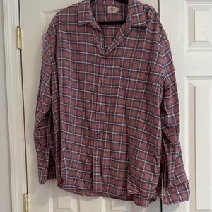 Pendleton Men's Red and Gray Plaid Button Down Shirt